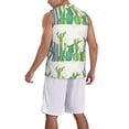 thumbnail image 5 of Easygdp Cartoon Cactus Men's Mesh Basketball Jersey Quick Drying Sleeveless Shirts Fitted Muscle Tank Tops Sport Round Neck T-Shirt - Large, 5 of 9