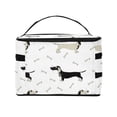 thumbnail image 3 of Yiaed Dachshund Dog Print Makeup Bag Travel Cosmetic Bags for Women Girls Zipper Pouch Makeup Organizer, 3 of 4