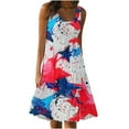 thumbnail image 2 of Viikei Summer Dresses for Women Sleeveless,Womens Fashion Holiday Summer Casual Printing Sleeveless Party Beach Loose Dress White M, 2 of 5