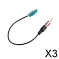 thumbnail image 1 of Colaxi 3x9" Universal Car Radio Antenna Adapter Extension Cable Lead Male Plug 3 Pcs, 1 of 7