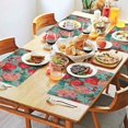 thumbnail image 2 of Pioneer Flower Floral Print Pattern Summer Placemats Table Placemats Set Of 4-Linen Kitchen Washable Placemats Table Mats 12x18 Inch Non-Slip Heat Resistant, 2 of 5