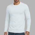 thumbnail image 4 of Klisyaur Striped Shirts for Mens Long Sleeve Crew Neck Casual Comfortable Fashion Soft Tee Regular Tops, 4 of 5