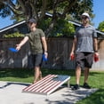 thumbnail image 2 of GoSports 4'x2' Regulation Size Premium Wood Cornhole Set - Rustic American Flag Design, 2 of 6
