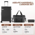 thumbnail image 3 of HOTEEL Carry On Luggage 3 Piece 20 inch Lightweight Travel Luggage Set, ABS+PC Hardside Suitcase with Duffel Bag and Toiletry Bag, 3 of 9