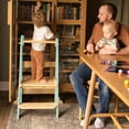 thumbnail image 5 of HARPPA Foldable Toddler Kitchen Tower, Standing Tower for Kids Age 1.5-6 Years,Sage Green, 5 of 13