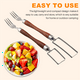 thumbnail image 3 of Cortador de frutas de acero inoxidable 2 en 1, herramienta para cortar sandía con tenedor, cortador de frutas con tenedor doble, 3 of 8