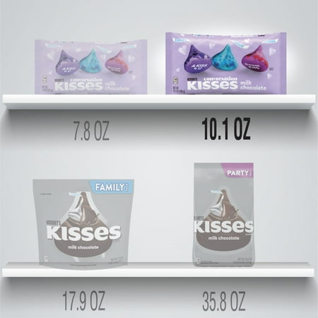 Hershey's Kisses Milk Chocolate Valentine's Candy, Bag 10.1 oz