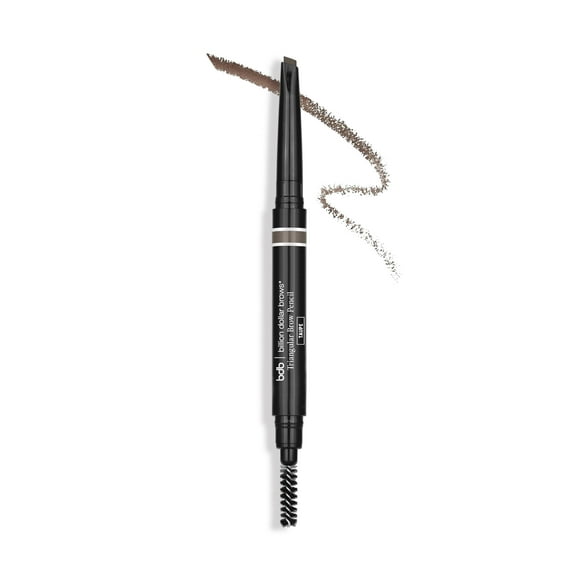 bdb Triple Threat Eyebrow Pencil – Taupe - Dual-Ended with Triangular Tip & Spoolie, Waterproof, Natural Finish, Vegan & Cruelty-Free for Perfectly Defined Brows