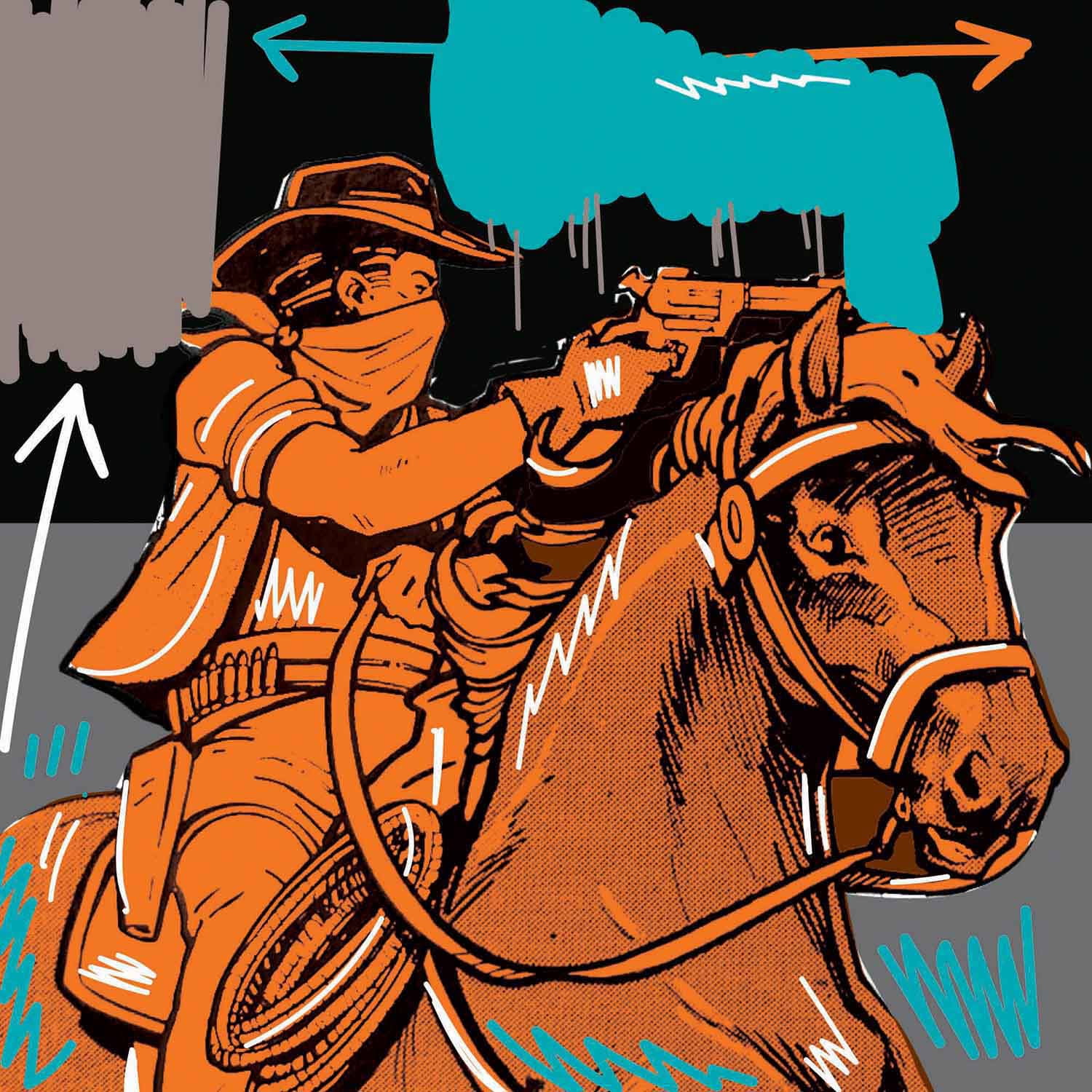 Marmont Hill "Raider II" by Josh Ruggs Painting Print on Wrapped Canvas