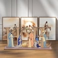 thumbnail image 1 of Adornos navideños, regalos navideños, decoración de escenas de fiesta navideña, adornos, decoración de mesa de madera, decoraciones de escritorio, 1 of 7