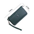 thumbnail image 3 of JeashCHAT Credit Card Holder Women's Bifold Wallet, Green, 3 of 6