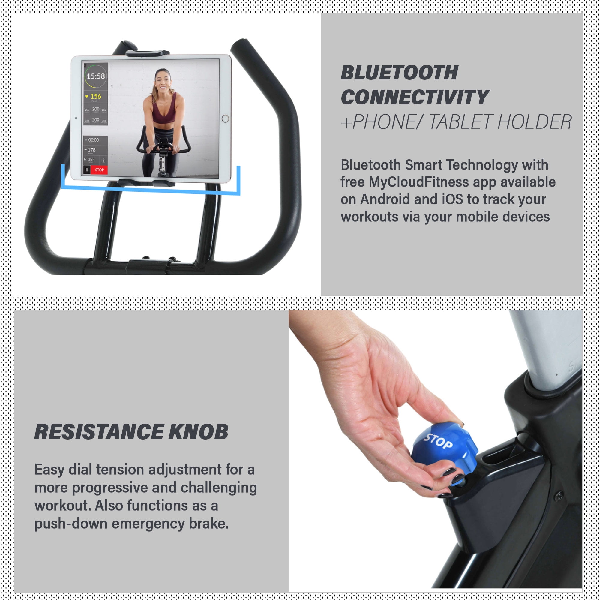 Exerpeutic spin bike with bluetooth connectivity and chest belt sale