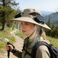 thumbnail image 4 of Solar Powered Fan Hat, Wide Sun Hat 2 USB Solar Charging Fans, Upgraded Outdoor Protection Bucket Hat for Fishing Hiking Gardening Beach, 4 of 6