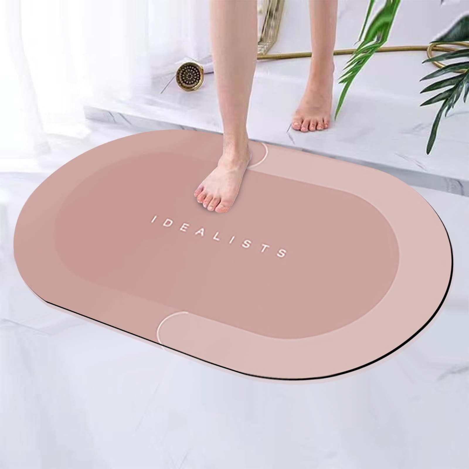 Antqov Bath Mat, 16x24" Non Slip Bathroom Rugs, Quickly Dry Absorbent Bathroom Floor Mats Shower Rug for in Front of Bathtub Shower Decor