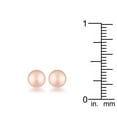 thumbnail image 2 of Precious Stars Rose Goldtone Stainless Steel 6mm Sphere Earring Studs, 2 of 3