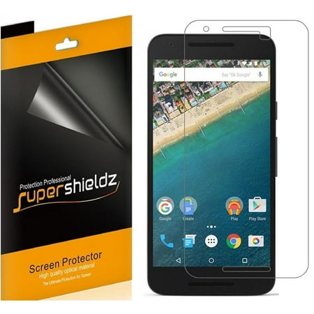 [6-pack] Supershieldz for LG (Google) Nexus 5X Screen Protector, Anti-Bubble High Definition (HD) Clear (Best Nexus 6 Screen Protector)