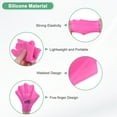 thumbnail image 2 of Uxcell 2 Pair Silicone Swimming Gloves Webbed Finger Frog Type Medium Gloves Pink, 2 of 7
