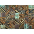 thumbnail image 1 of Ahgly Company Indoor Rectangle Patchwork Light Blue Transitional Area Rugs, 7' x 10', 1 of 4