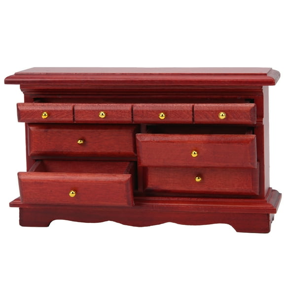 Gabinete de Casa de Muñecas de Madera, Confiabilidad Simulando Gabinete en Miniatura, Juguete para Muñecas