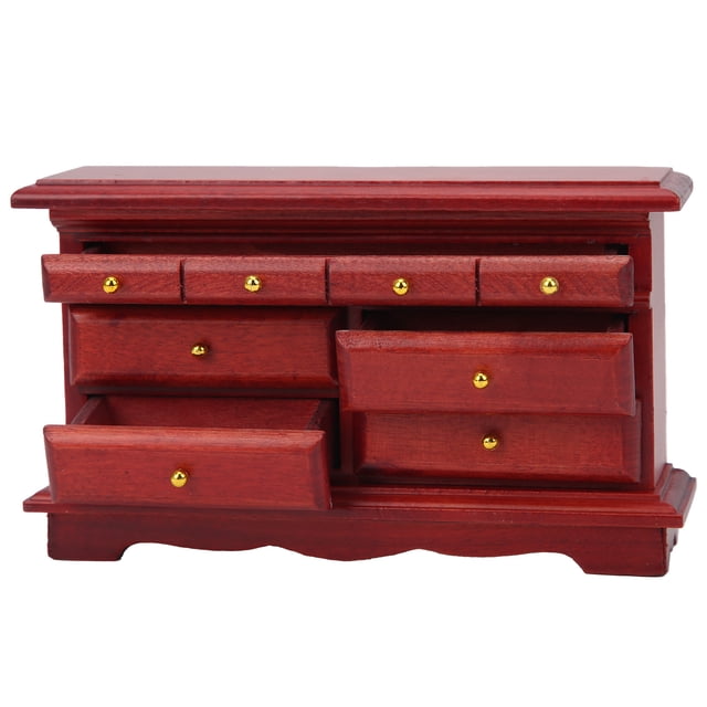 Gabinete de Casa de Muñecas de Madera, Confiabilidad Simulando Gabinete en Miniatura, Juguete para Muñecas