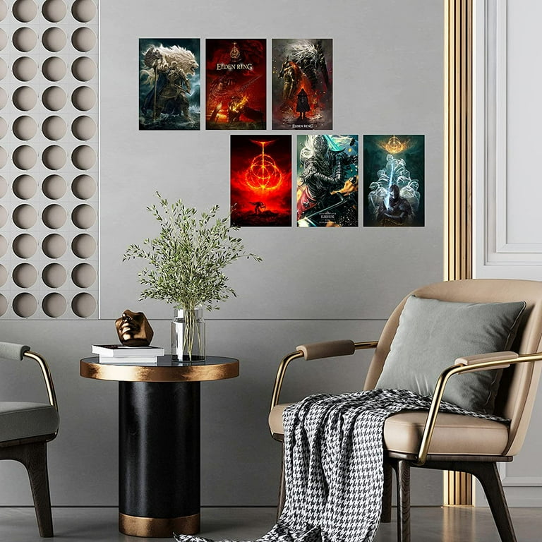Art Elden Ring Gaming Poster Canvas Print Collection Gift for Game