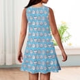 thumbnail image 5 of LTTVQM Easter Dresses for Girls 2026 Rabbit Egg Print Cute Sleeveless Sundress Comfy Round Neck Midi Dresses Trendy A-Line Dresses Light Blue 11-12 Years, 5 of 5