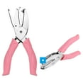 thumbnail image 1 of Uxcell 1/16" Perforadora de un solo agujero portátil con agarre suave, perforadora de papel metálica, paquete de 2 en color rosa, 1 of 6