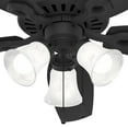 thumbnail image 2 of Hunter 52 inch Indoor Ceiling Fan with LED Lights - Black Ceiling Fan with Pull Chain, For Bedroom or Living Room, Standard Mount, No Remote, 5 Blades, Includes Bulbs- Builder Plus 52387, Matte Black, 2 of 13
