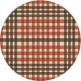thumbnail image 1 of Ahgly Company Machine Washable Indoor Round Transitional Fire Brick Red Area Rugs, 4' Round, 1 of 7
