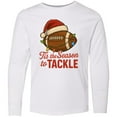 thumbnail image 3 of Inktastic Tis the Season to Tackle Football Christmas Long Sleeve Youth T-Shirt, 3 of 5