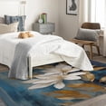 thumbnail image 1 of White Floral Rug 5x8 Area Rugs for Bedroom Living Room, Modern Plante Area Rug, Gold Carpet Machine Washable Non-Slip Large Rug, Soft Low Pile Area Rug, Indoor Decorative Rug d&ip272, 1 of 6