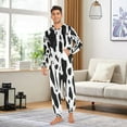 thumbnail image 5 of IAUYY Unisex Adult Onesie Pajamas Ultra-Soft Crystal-Soft Fabric, Halloween Adult Onesie Pajamas Adults,With a Zipper Plus Size Onesie Pajamas, Cow Pictures, 5 of 7