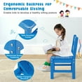 thumbnail image 2 of Resenkos 2 Pieces Kids Learning Chair set with Backrest-Blue, Kids Chairs for Kids, 2 of 5