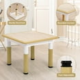 thumbnail image 3 of Kids Table and Chairs Set with 4 Seats, Adjustable Height Desk with Non-Slip Legs, Graffiti Table Top, for Ages 2-10, Multi-Activity Table for Classrooms, Daycares, Home, 3 of 7
