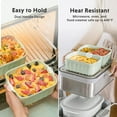 thumbnail image 4 of fafa-Ceramic Food Storage Container with Airtight Lid, 28 oz Bento Lunch with Airlock Lid, Stackable Bento Box Microwaveable, Reusable and Dishwasher Safe, for Office Work and Travel, Cozy Greenish, 4 of 4