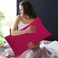 thumbnail image 4 of Pillow Cases 2-Pack 20x36 in, Envelope Closure, Soft Brushed Microfiber Polyester, Fade & Shrink Resistant– Green Bedding Pillow Covers for Home & Dormitory Use(Hot Pink), 4 of 6