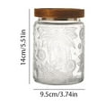 thumbnail image 3 of Vintage Glass Storage Jar with Wooden Lid - 23.7oz Airtight Food Canister for Coffee, Sugar & Spices | Decorative Kitchen Countertop Container with Silicone Seal Clearance, 3 of 9