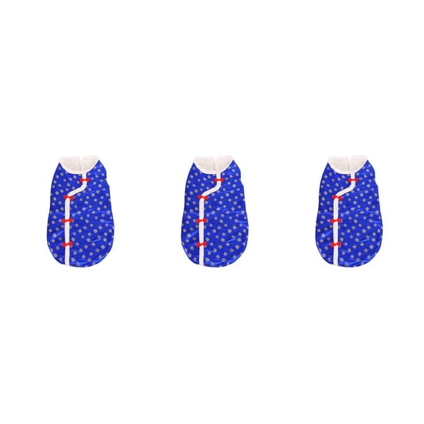 Methold Ropa para mascotas Cómodo traje Tang Algodón Estilo tradicional chino Chaleco Ropa para mascotas Disfraces de animales Abrigos de moda Azul M Azul METRO 3piezas Methold CBP187974