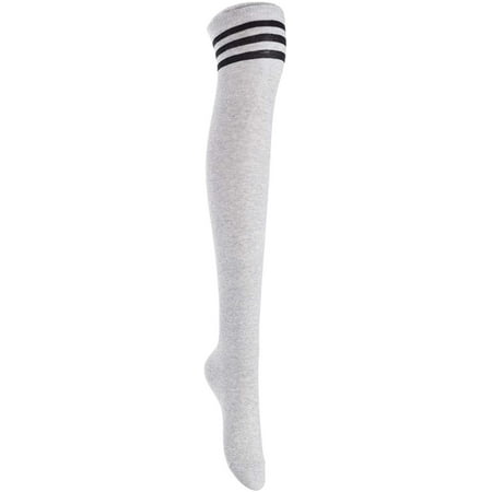 

Lian LifeStyle Women s 1 Pair Adorable Comfortable Soft Thigh High Over Knee High Cotton Socks Size 6-9 L1022 Light Grey