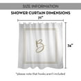 thumbnail image 7 of Creative Products Beige and White Letter B Monogrammed 71x74 Shower Curtain, 7 of 7