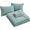thumbnail image 5 of Chezmoi Collection Jasper 7-Piece Geometric Triangle Bed in a Bag, Queen, 5 of 9