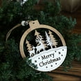 thumbnail image 6 of CuiLiyq 2 PCS Round Christmas Decorations, Wooden Creative Small Hanging Ornaments, Christmas Tree Decoration Supplies, 6 of 6
