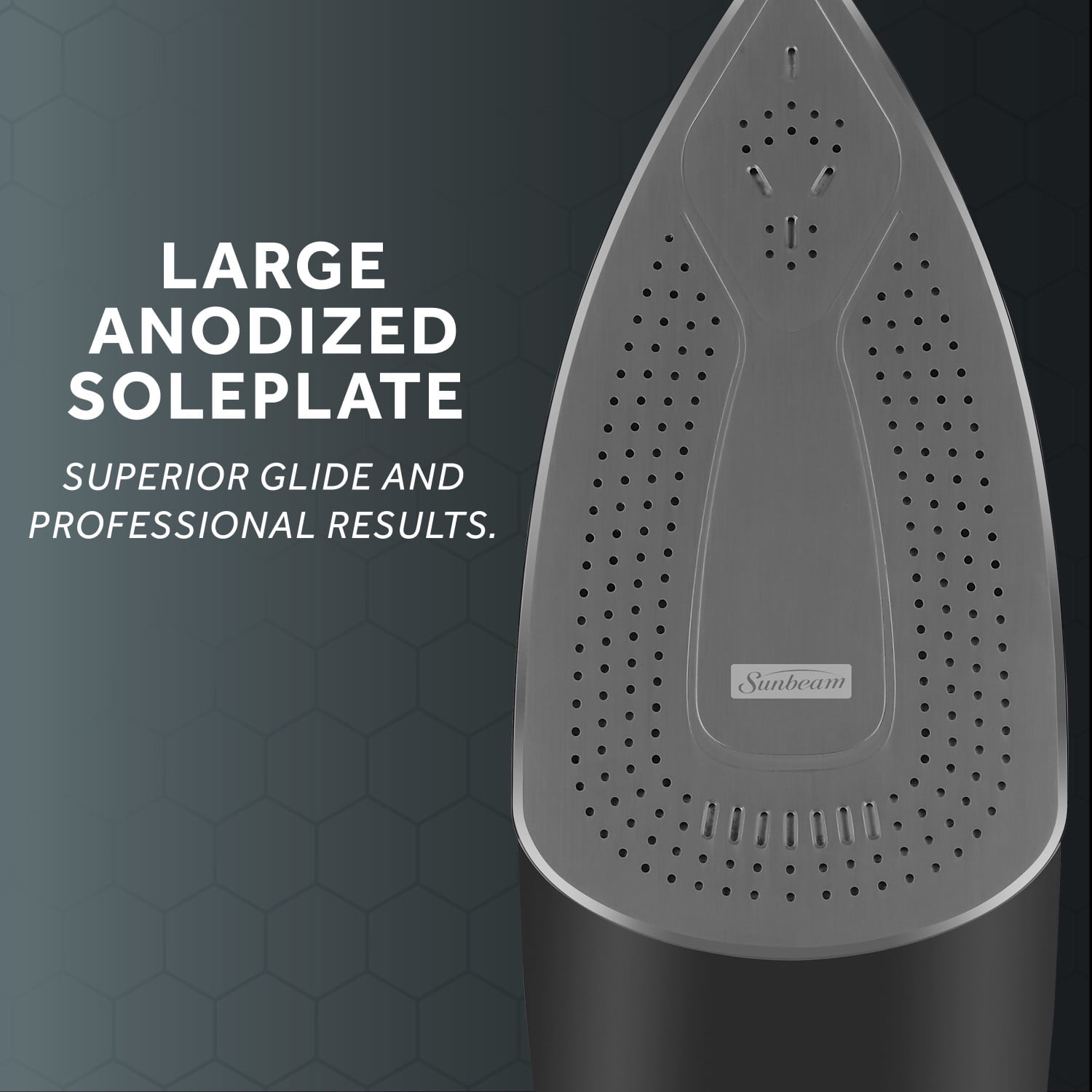 Sunbeam LED Iron with Ceramic Soleplate, 1700W, 6 LED Lights, Advanced Steam, Burgundy