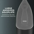 thumbnail image 6 of Sunbeam LED Iron with Ceramic Soleplate, 1700W, 6 LED Lights, Advanced Steam, Burgundy, 6 of 12