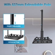 ZDSSY Black Universal Ceiling Extending Projector Tray, Height Adjustable, Universal Bracket with Concealed Cable Management