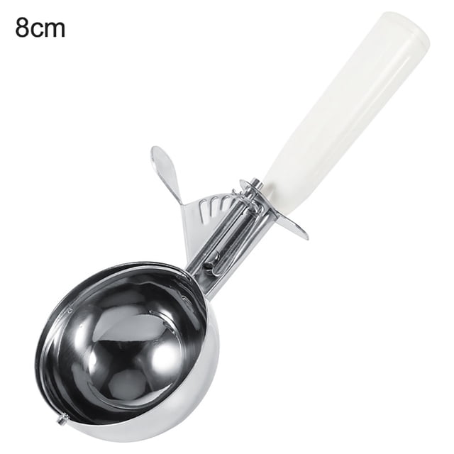 Cuchara para hacer bolas de helado de puré de frutas de acero inoxidable con mango de plástico, herramienta de cocina