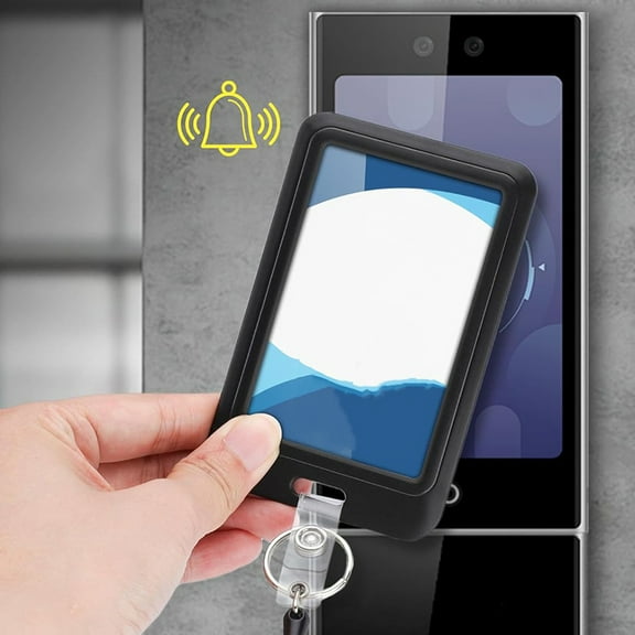 OUNONA 10pcs Vertical ID Badge Holders Hard Plastic Case Sliding Card Protector Office Use