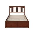 thumbnail image 4 of Leo & Lacey Mission Full Wood Platform Bed and Twin Trundle in Walnut, 4 of 9