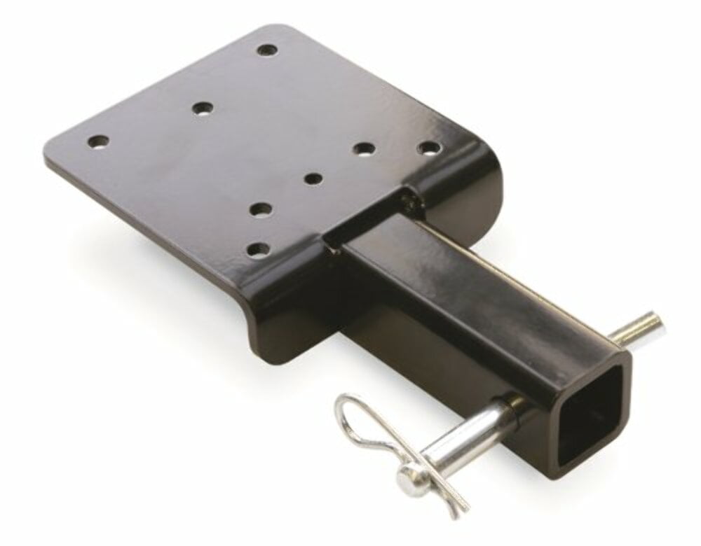 WARN 68531 Winch Trailer Hitch Adapter Mounting Plate Black