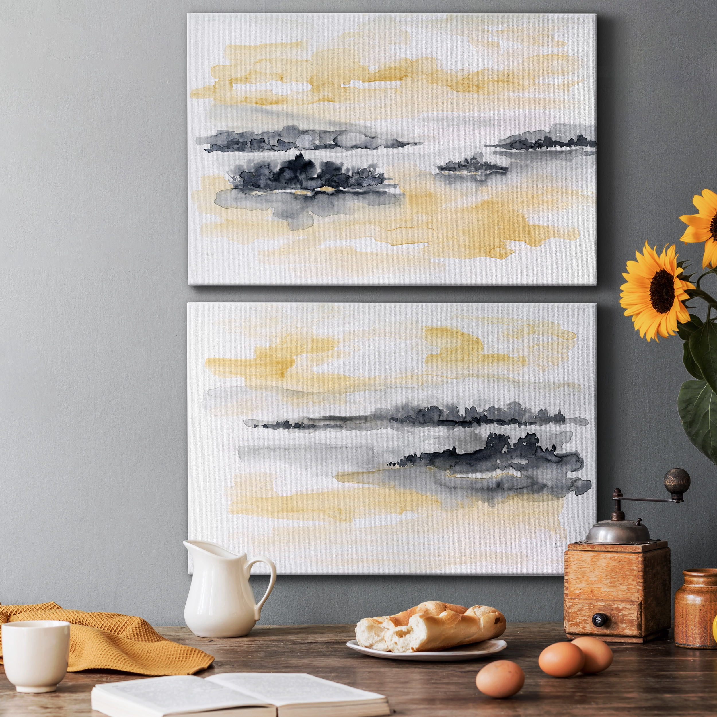 Whispering Wind I Premium Gallery Wrapped Canvas - Ready to Hang - Set of 2 - 12 x 18 Each